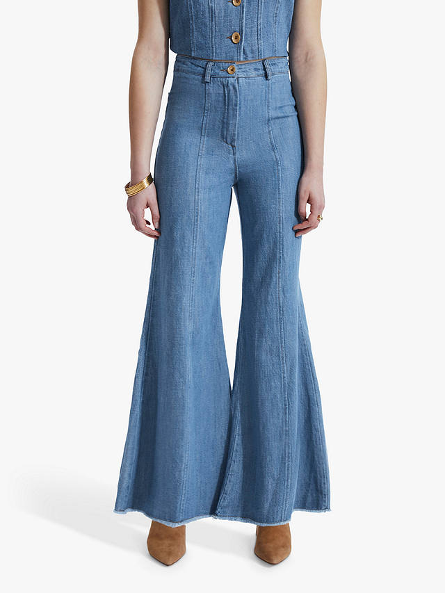 James Lakeland Cotton Flared Jeans, Denim