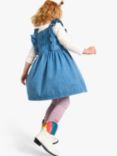 Lindex Kids' Romantic Denim Bib Dress, Blue