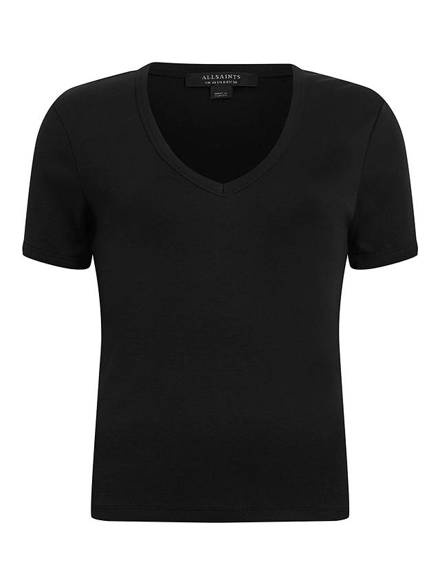 AllSaints Evie V-Neck T-Shirt, Black