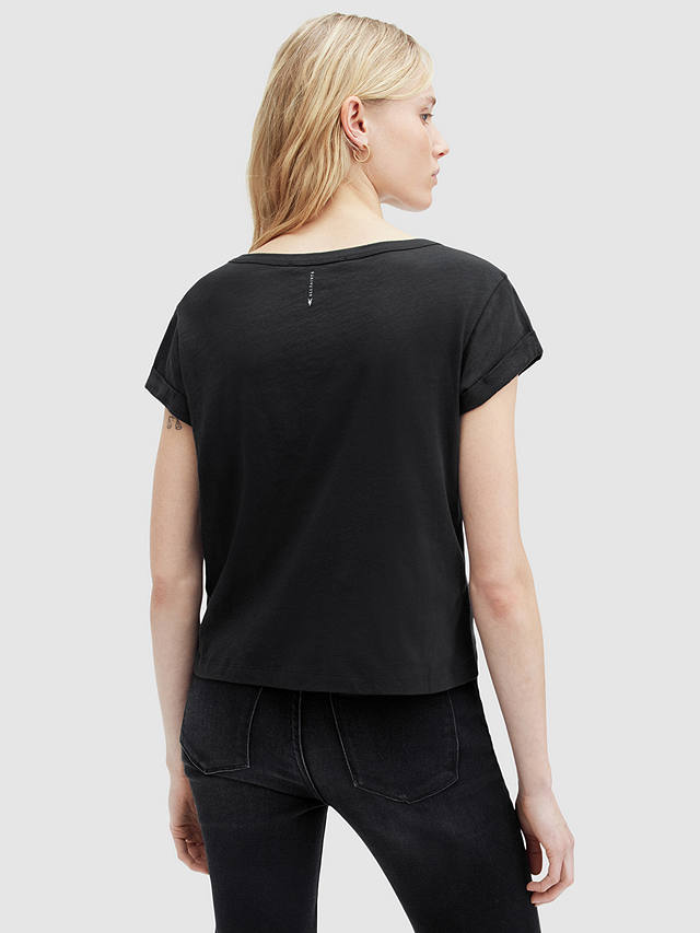 AllSaints Anna V-Neck T-Shirt, Black