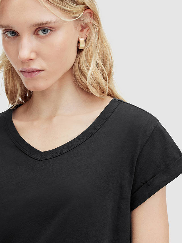 AllSaints Anna V-Neck T-Shirt, Black
