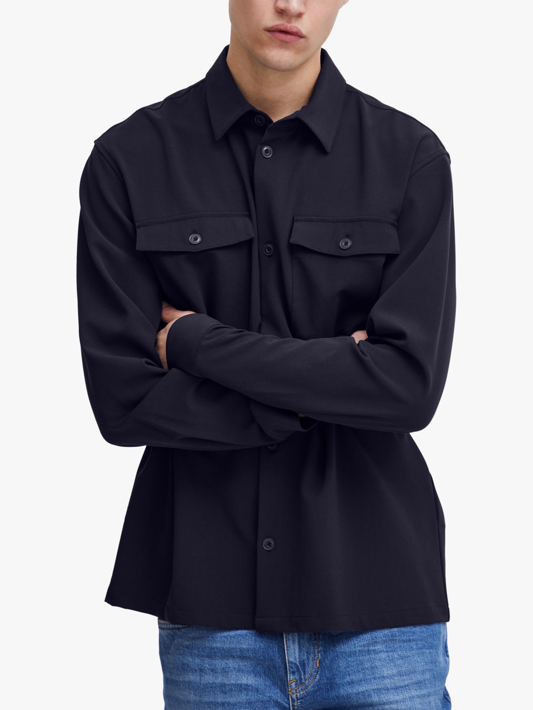Casual Friday August Stretch Utility Overshirt, Dark Navy, S