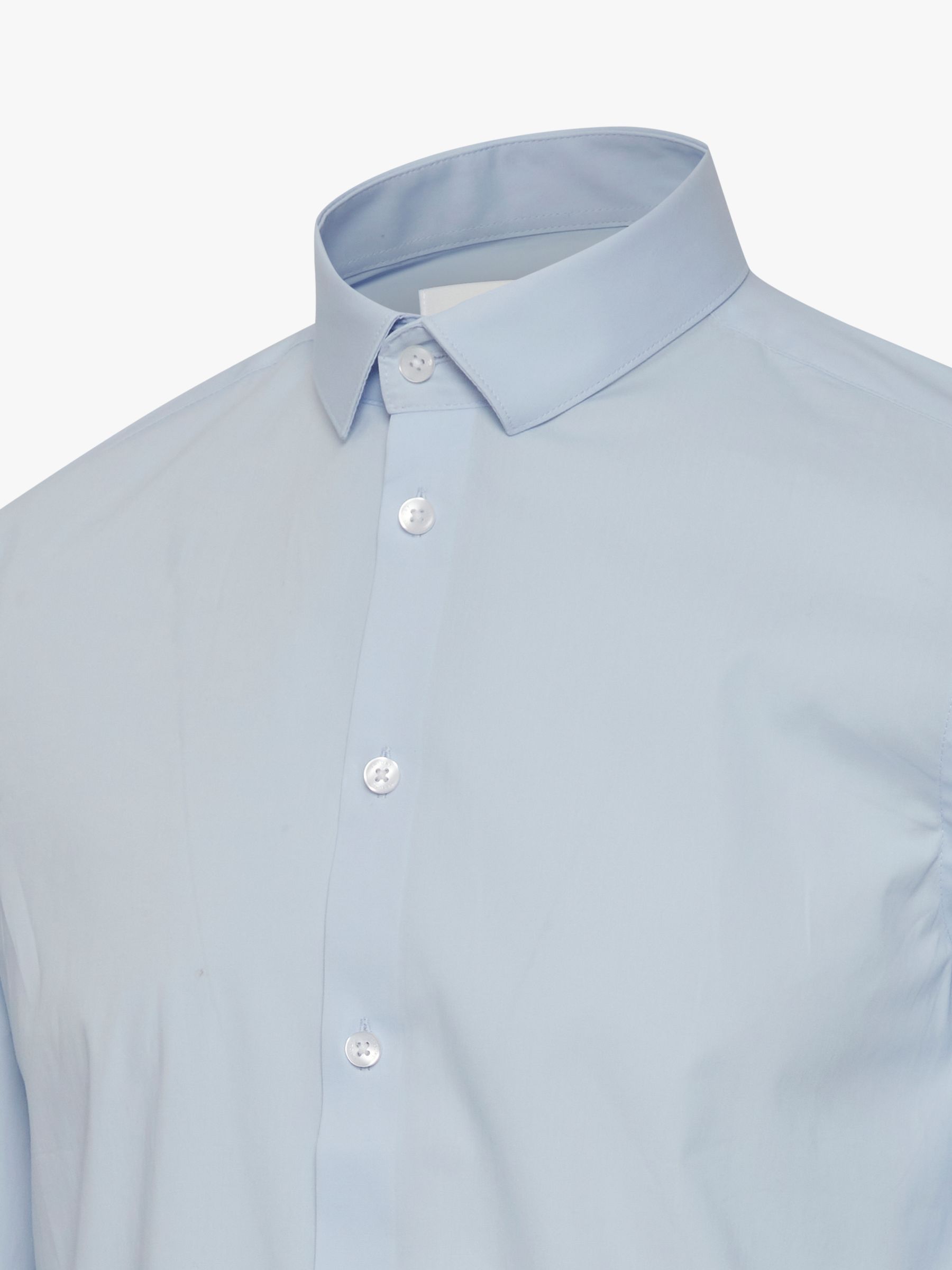 Casual Friday Palle Slim Fit Stretch Long Sleeve Shirt, Pale Blue, S