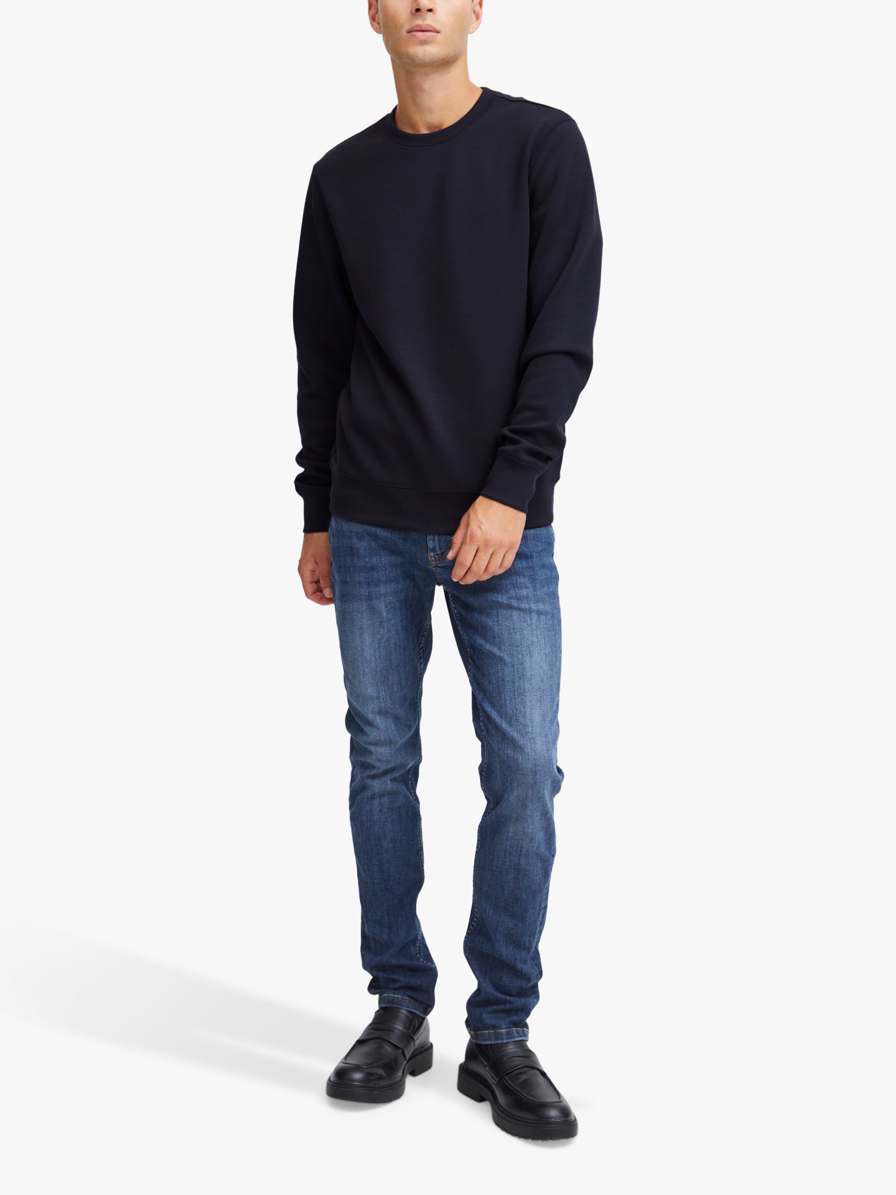 Casual Friday Sebastian Basic Crew Jumper, Dark Navy