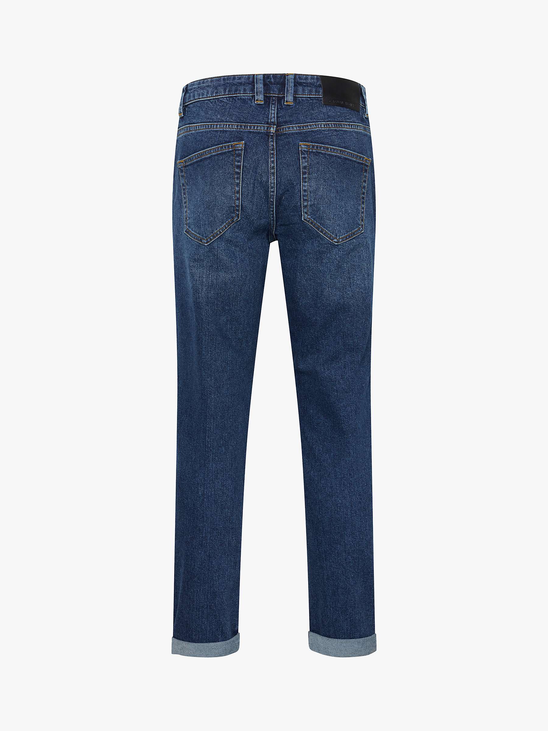 Buy Casual Friday Karup Regular Fit Stretch Jeans, Denim Mid Blue Online at johnlewis.com