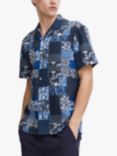 Casual Friday Alvin Short Sleeve Patchwork Shirt, Navy/Multi