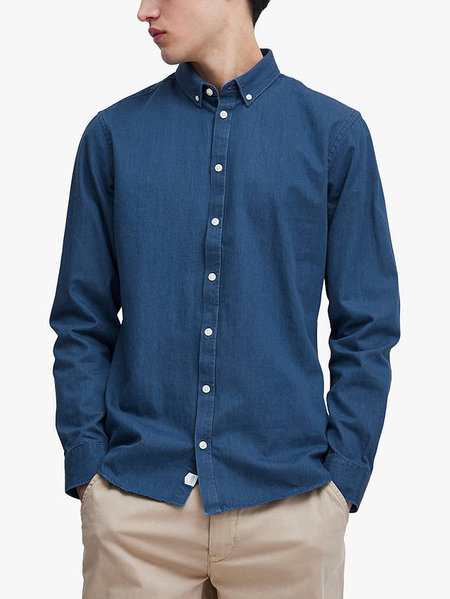 Casual Friday Anton Long Sleeve Denim Shirt, Blue