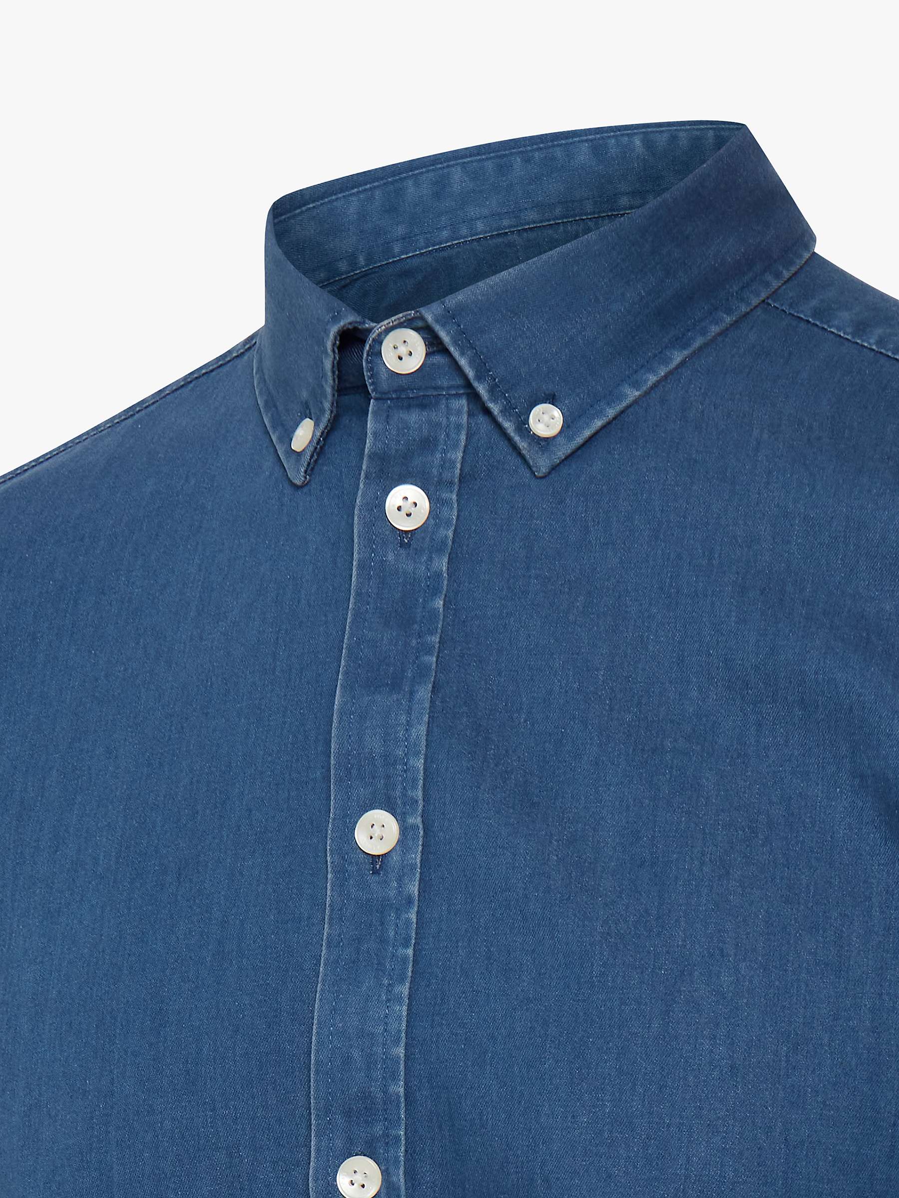 Buy Casual Friday Anton Long Sleeve Denim Shirt, Blue Online at johnlewis.com