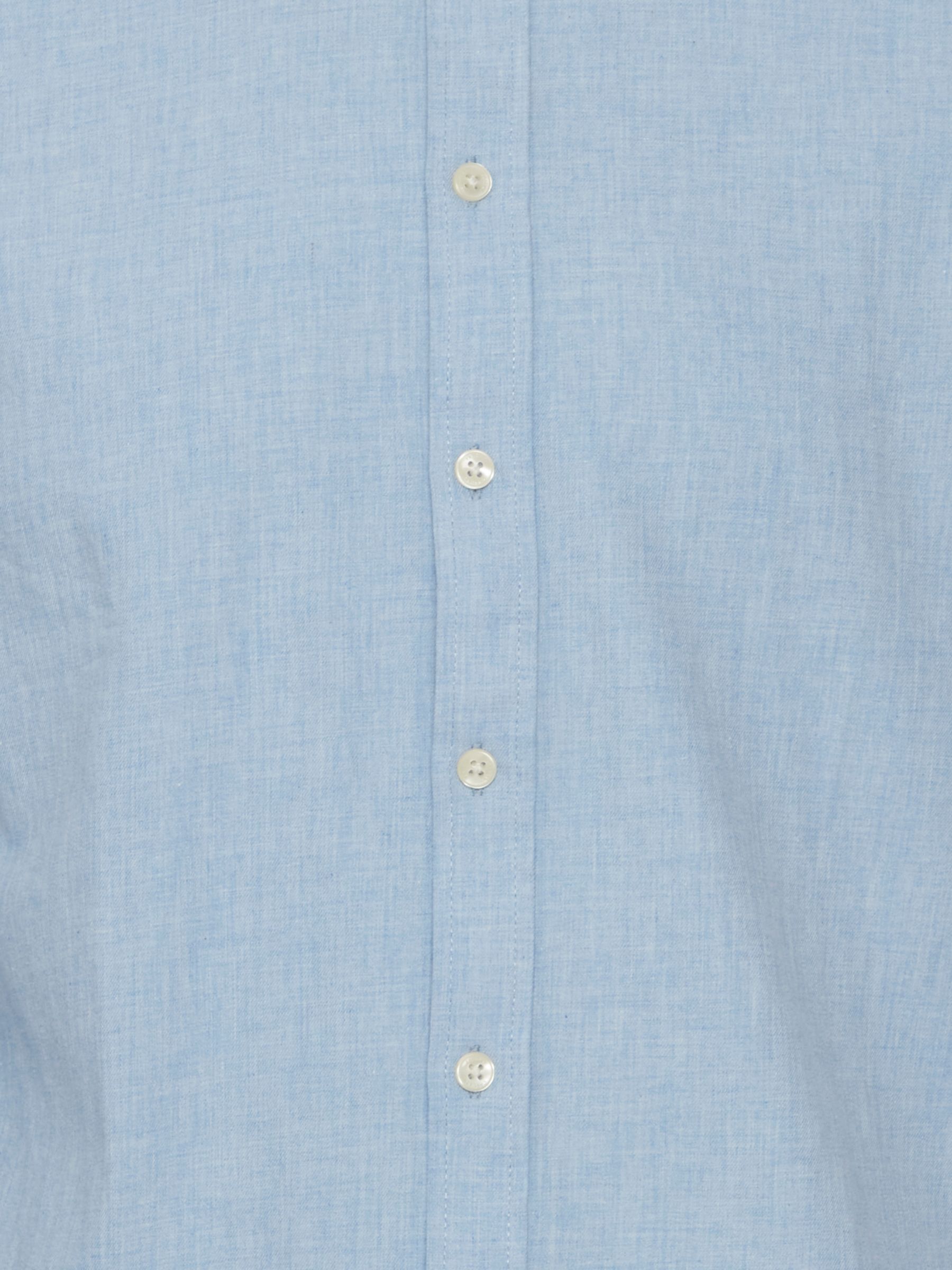 Casual Friday Anton Fil a Fil Long Sleeve Shirt, Chambray Blue, S