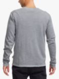 Casual Friday Kent Lightweight Merino Crew Neck Knit, Light Grey Melange