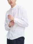 Casual Friday Anton Long Sleeve Linen Grandad Shirt, Bright White