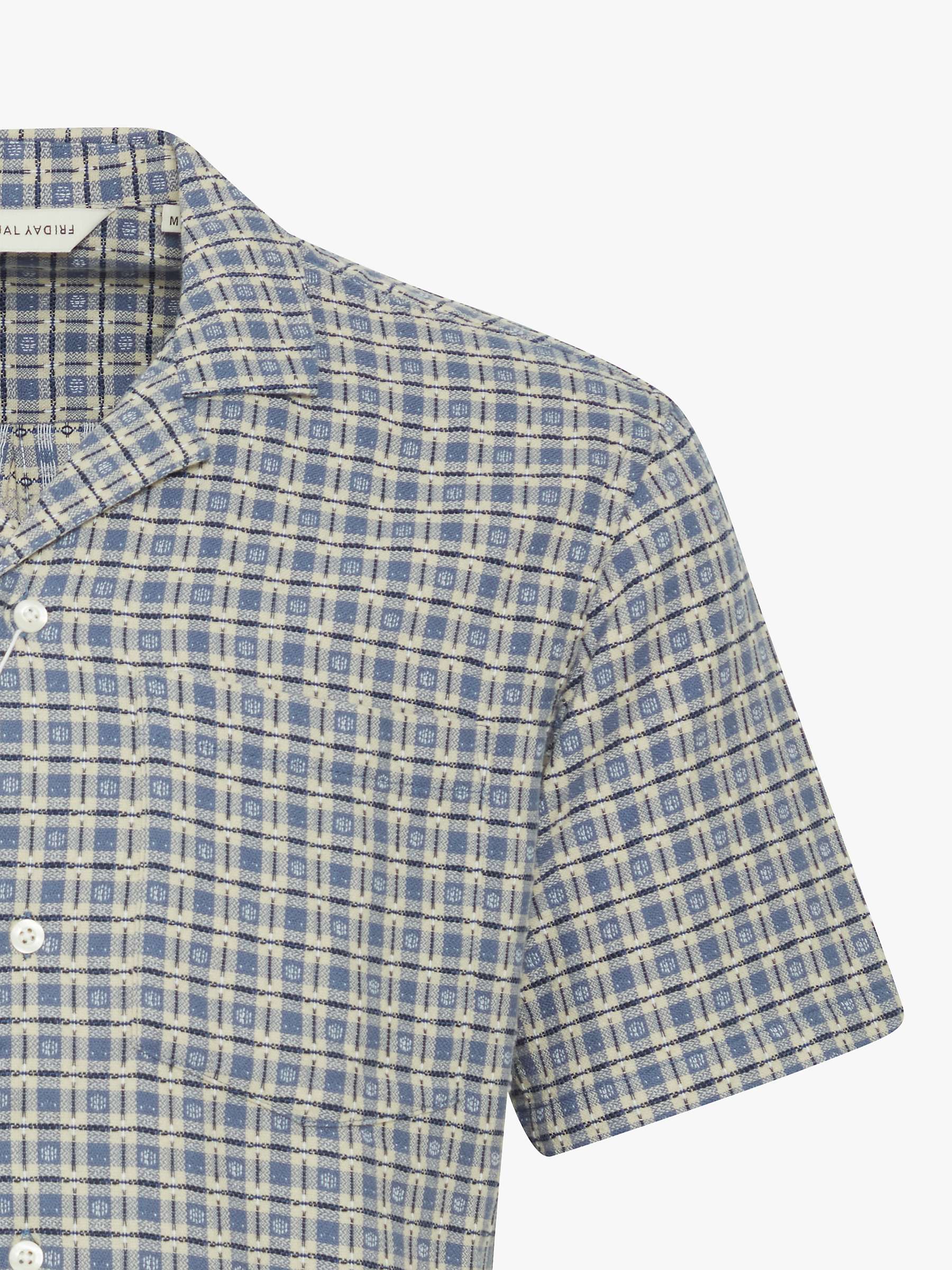 Buy Casual Friday Alvin Short Sleeve Check Resort Shirt, Blue/Multi Online at johnlewis.com