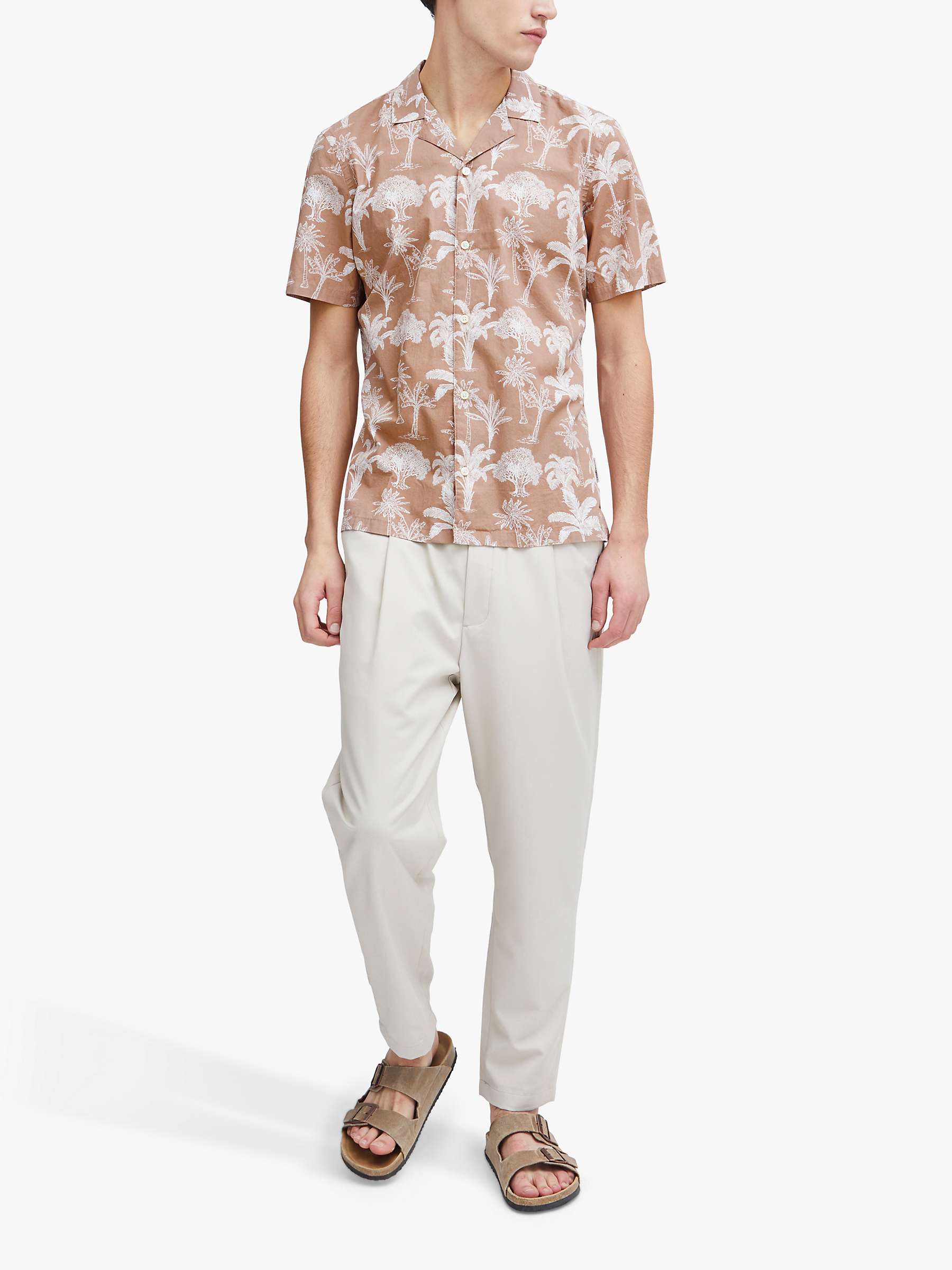 Buy Casual Friday Anton Short Sleeve Palm Linen Shirt Online at johnlewis.com