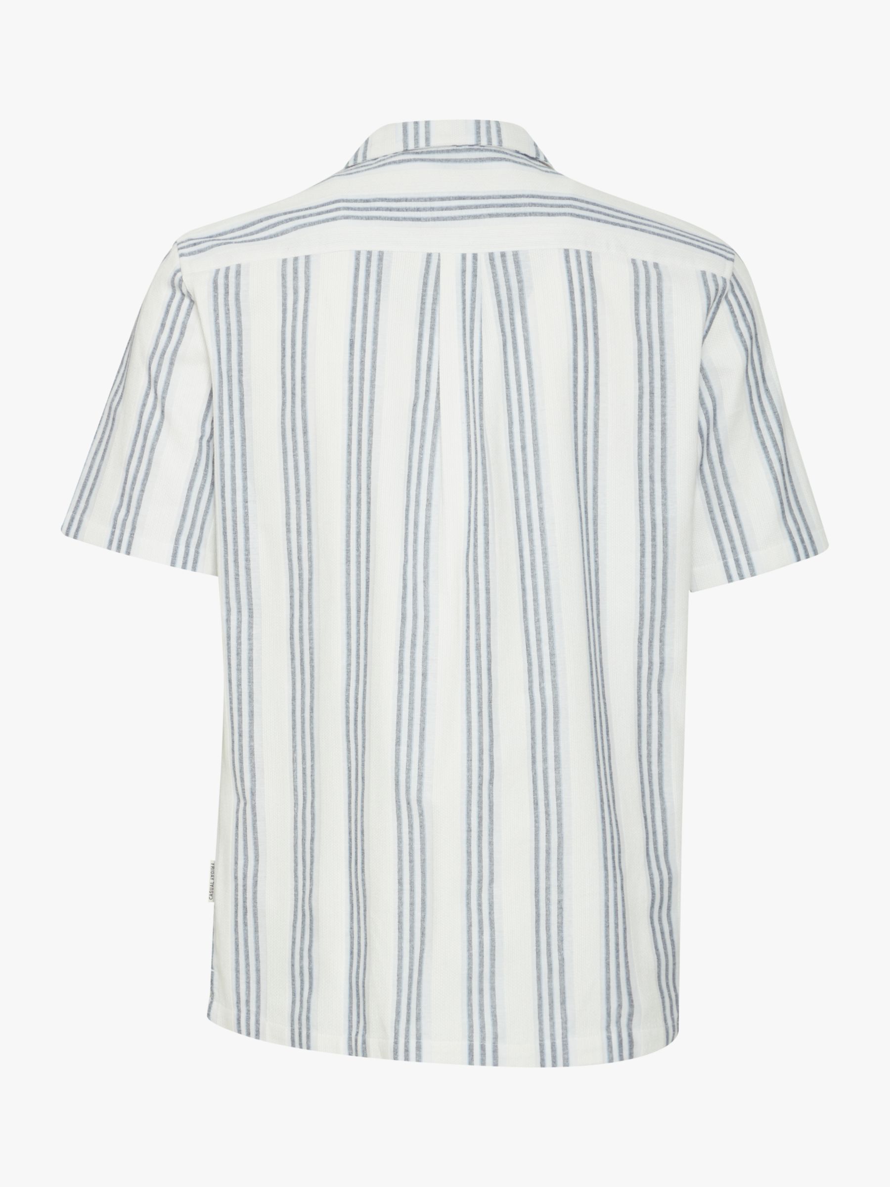 Casual Friday Anton Short Sleeve Stripe Resort Shirt, White/Multi, S