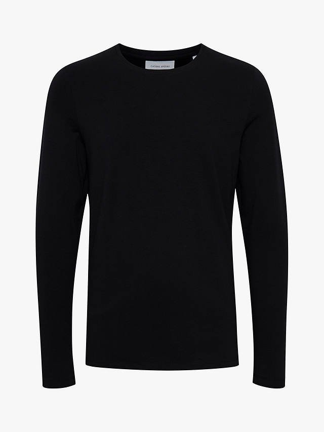 Casual Friday Theo Long Sleeve Basic T-Shirt, Anthracite Black