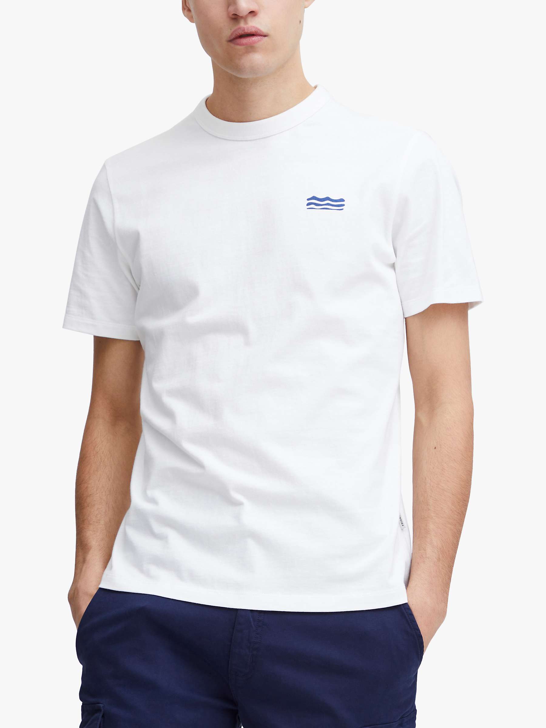 Buy Casual Friday Thor Short Sleeve Sea Print T-Shirt, White Online at johnlewis.com