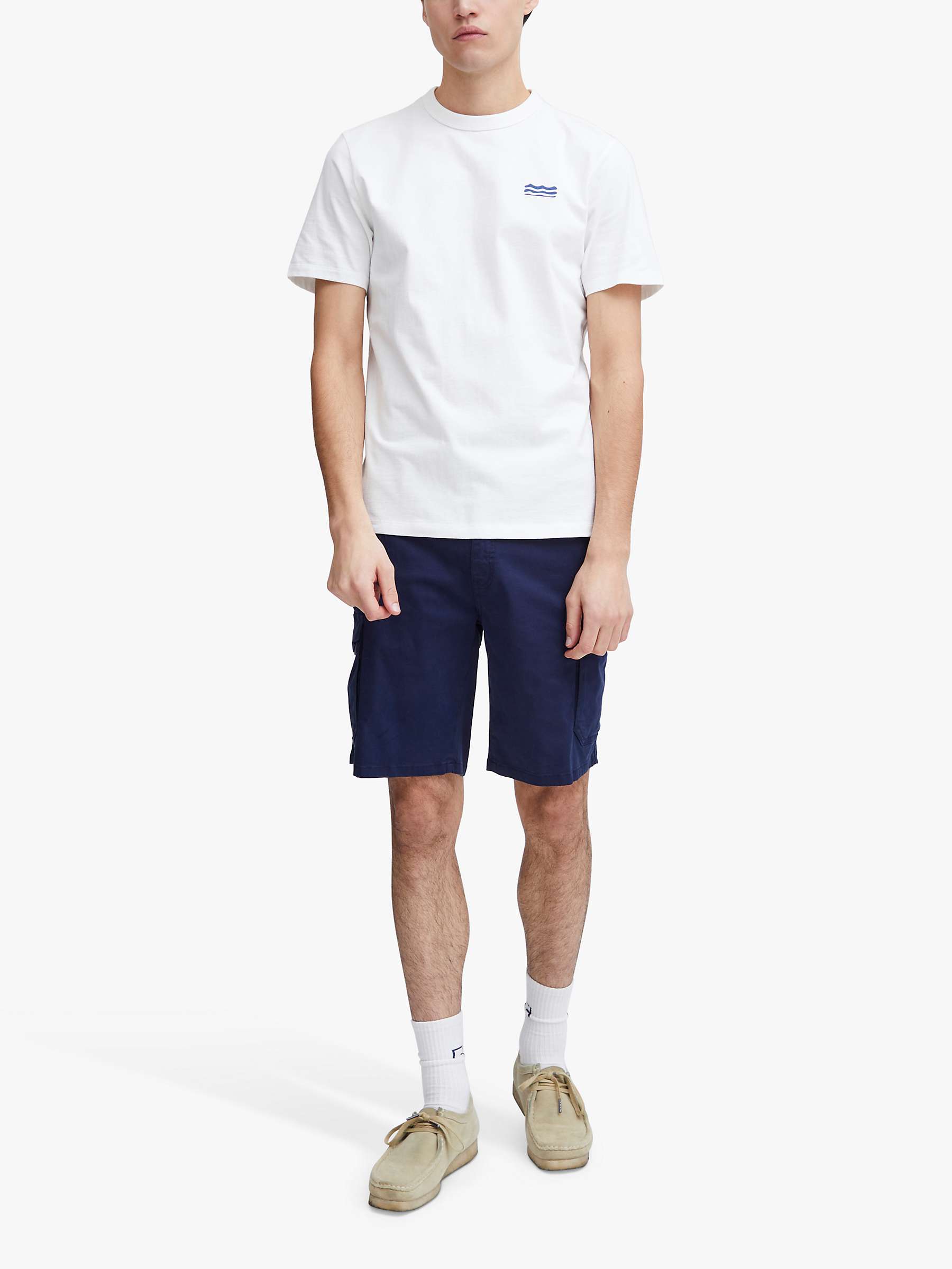 Buy Casual Friday Thor Short Sleeve Sea Print T-Shirt, White Online at johnlewis.com