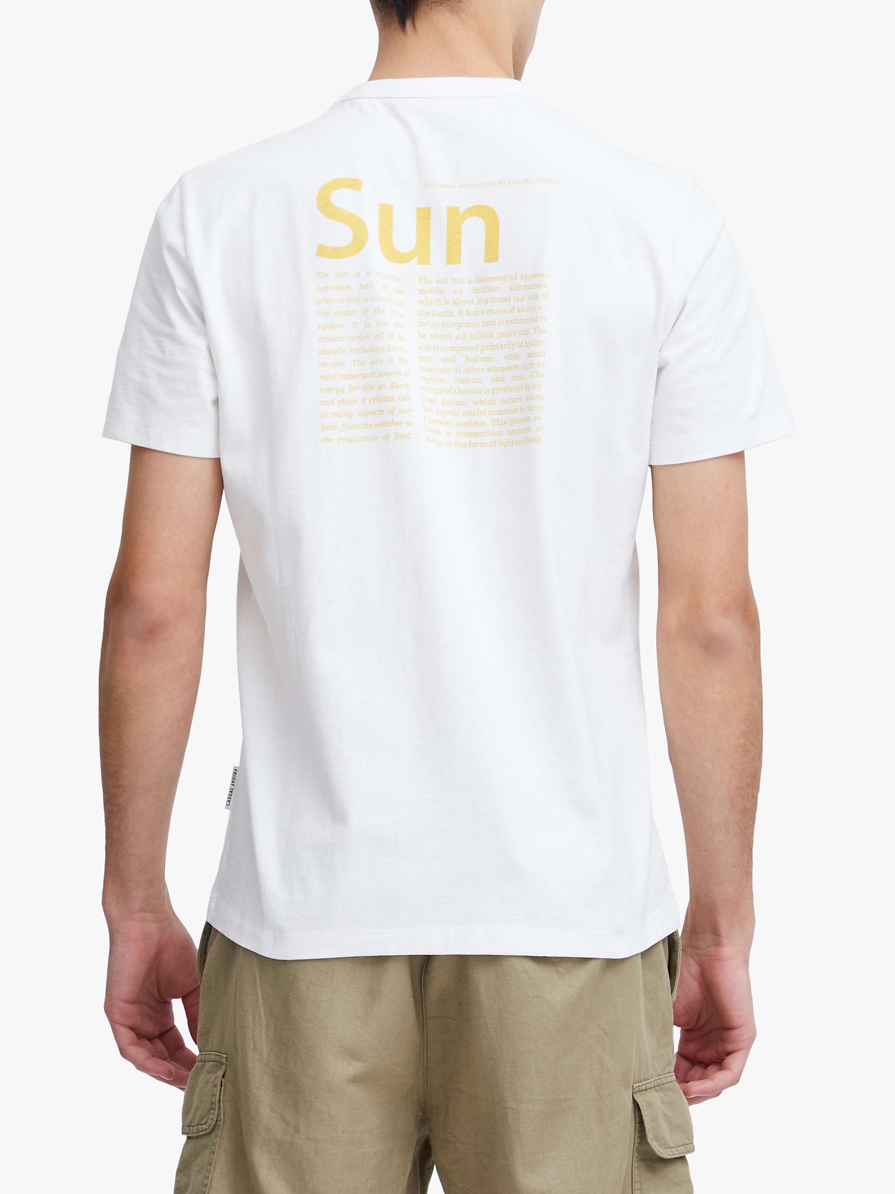 Buy Casual Friday Thor Short Sleeve Sun Print T-Shirt, Snow White Online at johnlewis.com