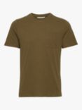 Casual Friday Thor Short Sleeve Slub Yarn T-Shirt, Dark Olive