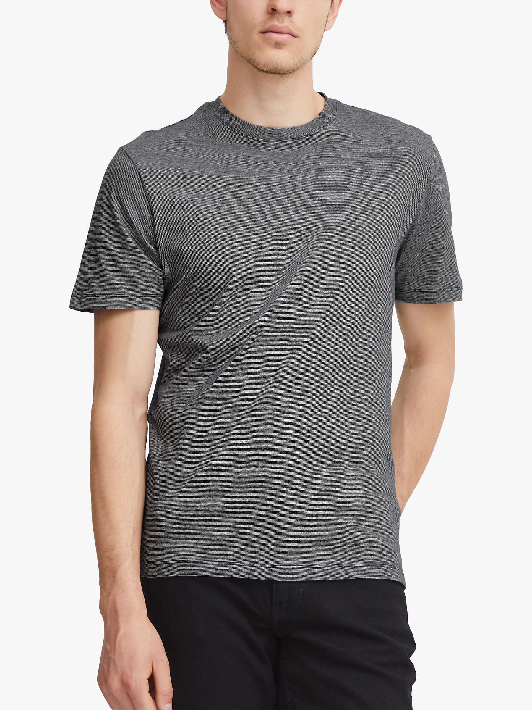 Buy Casual Friday Thor Short Sleeve Micro Stripe T-Shirt, Grey Online at johnlewis.com