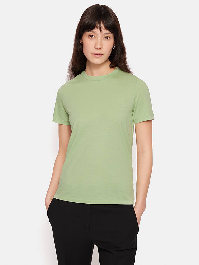 Jigsaw Supima Cotton Crew Neck T-Shirt, Pastel Green