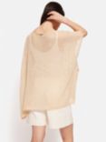 Jigsaw Linen Open Knit Poncho