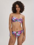 FLORERE Floral Print Bandeau Bikini Top, Multi