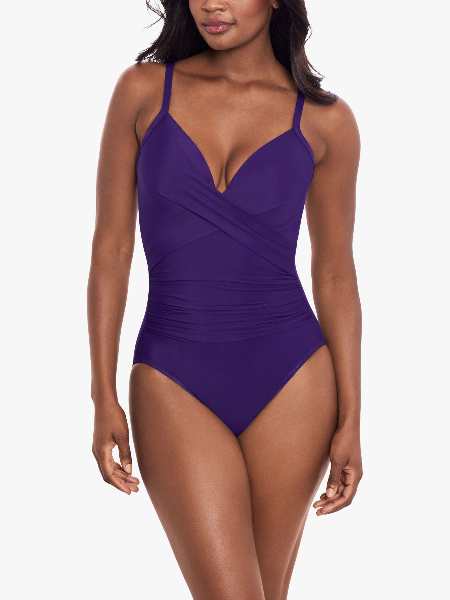 Miraclesuit Rock Solid Swimsuit, Mulberry, 8