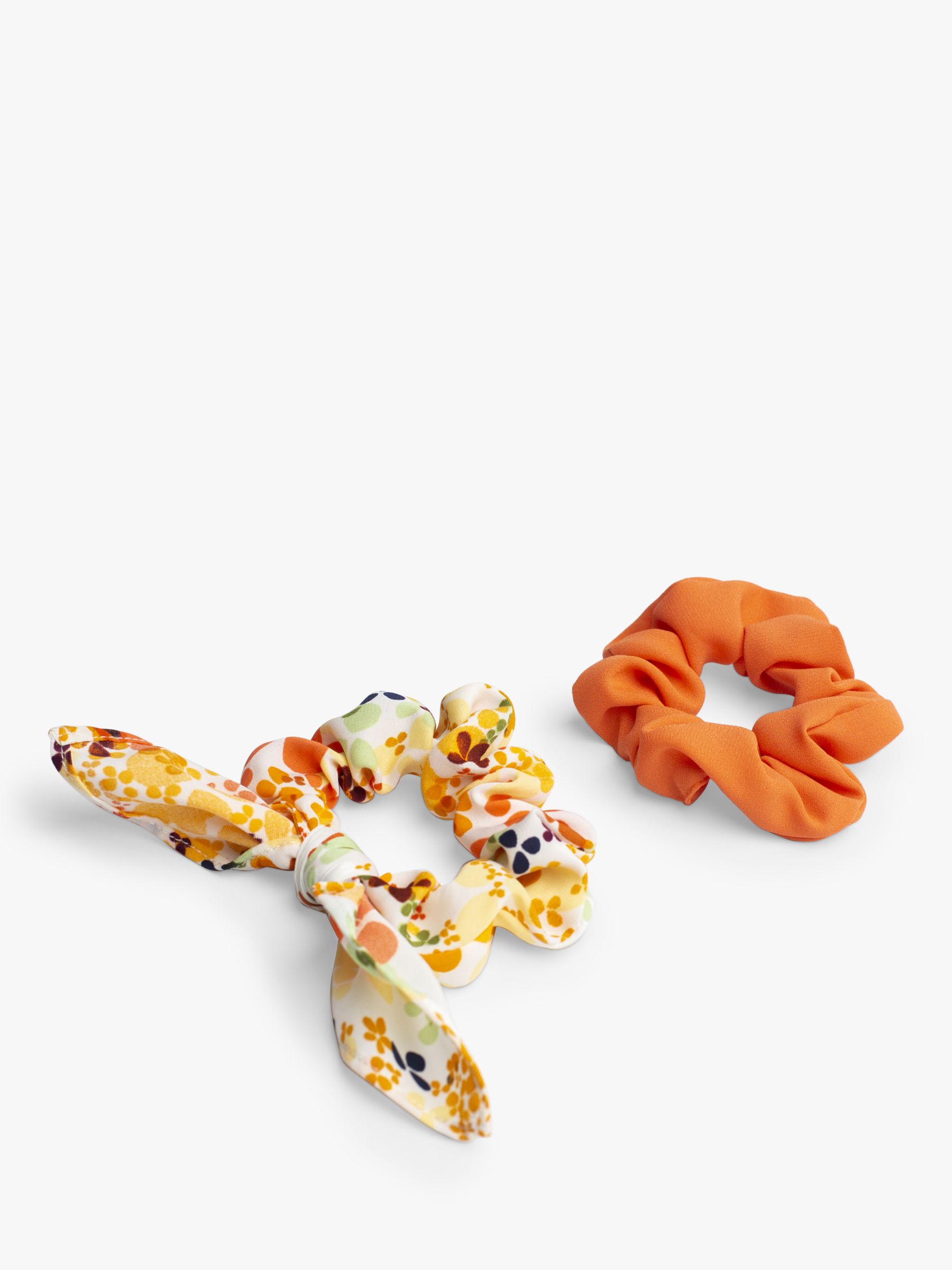 Bloom & Bay Lotus Knot Scrunchie Set, Orange/Multi, One Size