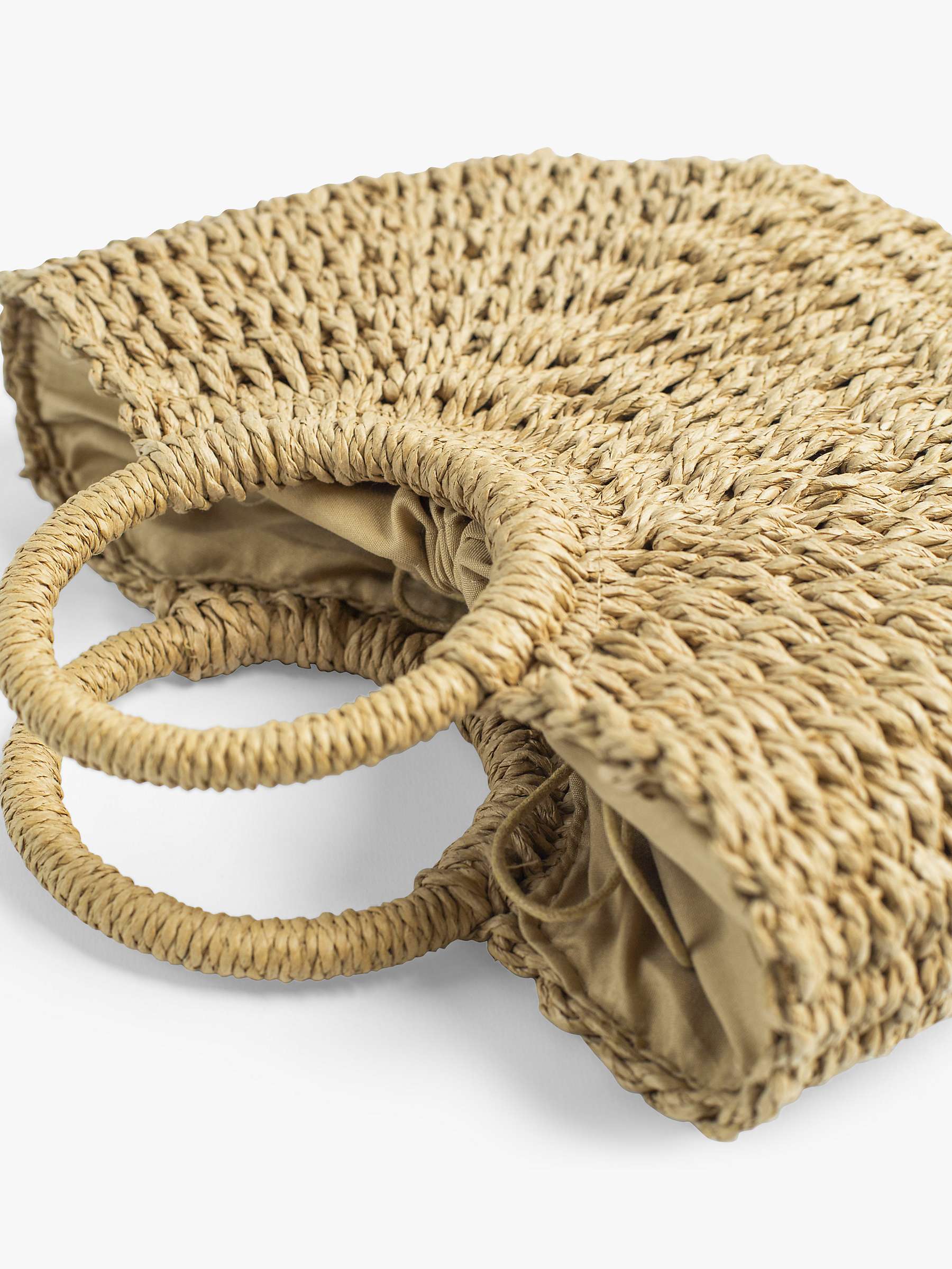 Buy Bloom & Bay Watergate Mini Straw Basket Bag, Natural Online at johnlewis.com