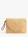 Bloom & Bay Bigbury Straw Clutch Bag, Natural