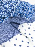 Bloom & Bay Cora Tile Print Square Scarf, Blue/White