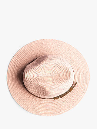 Bloom & Bay Adva Straw Hat, Pale Pink