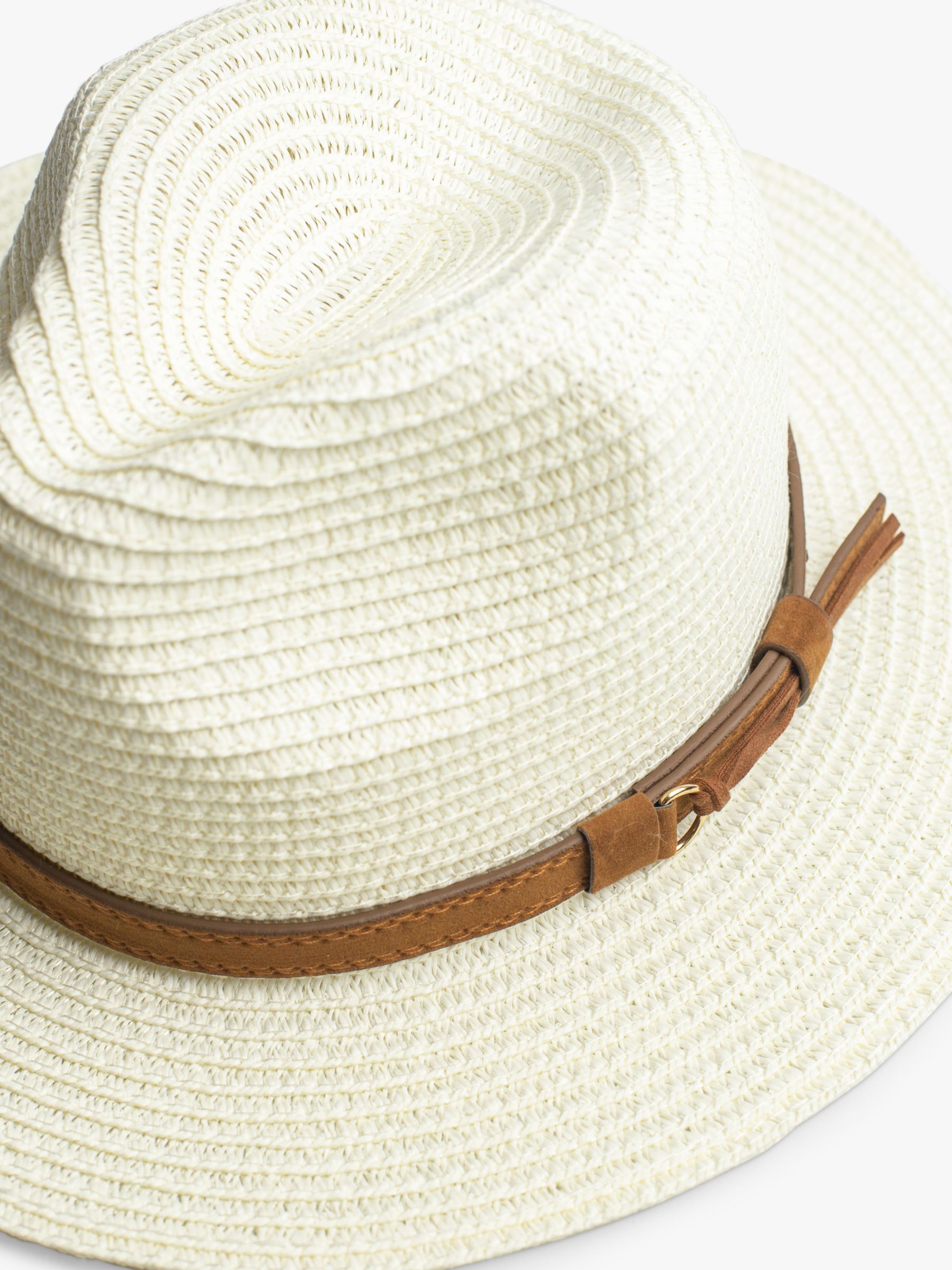 Bloom & Bay Adva Straw Hat, Cream, One Size
