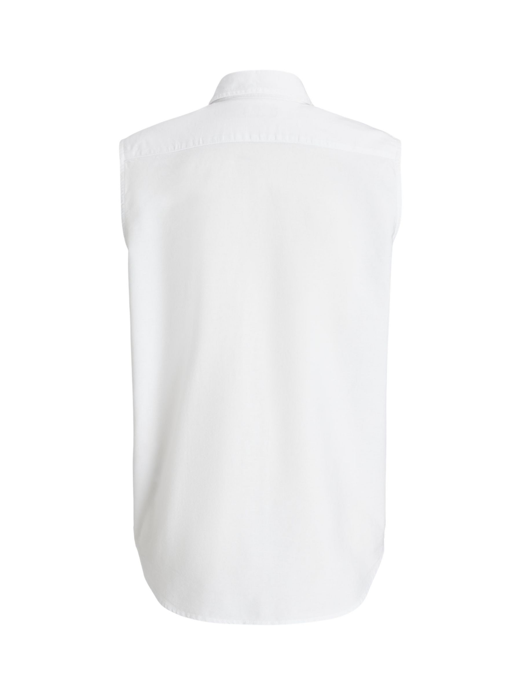 Polo Ralph Lauren Sleeveless Cotton Shirt, White, S