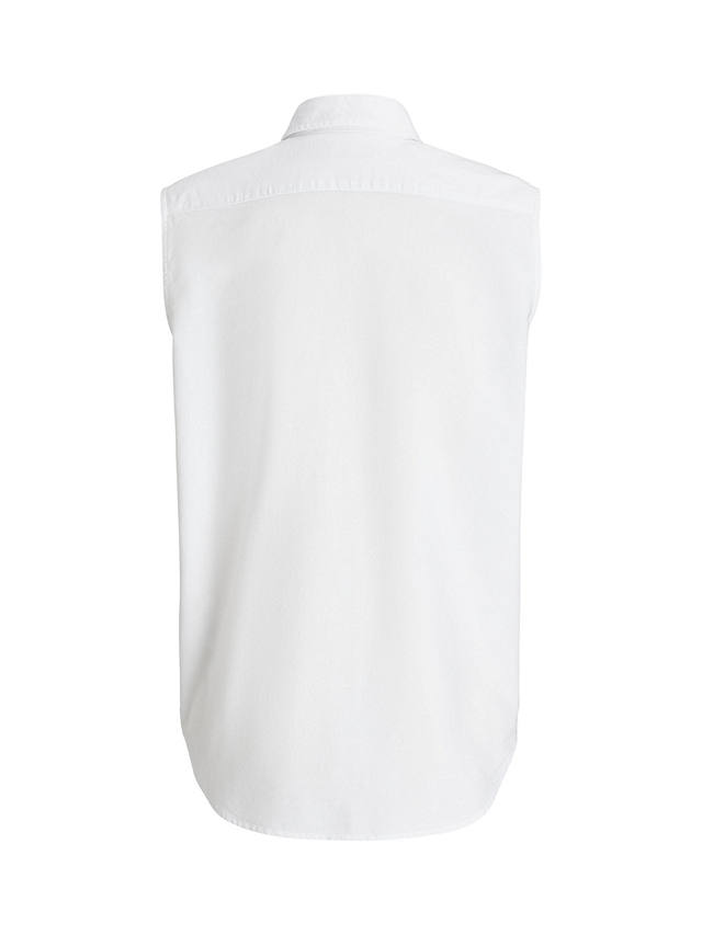 Polo Ralph Lauren Sleeveless Cotton Shirt, White