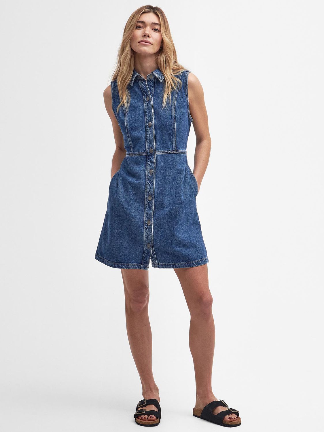 Barbour Molly Denim Mini Dress, Authentic