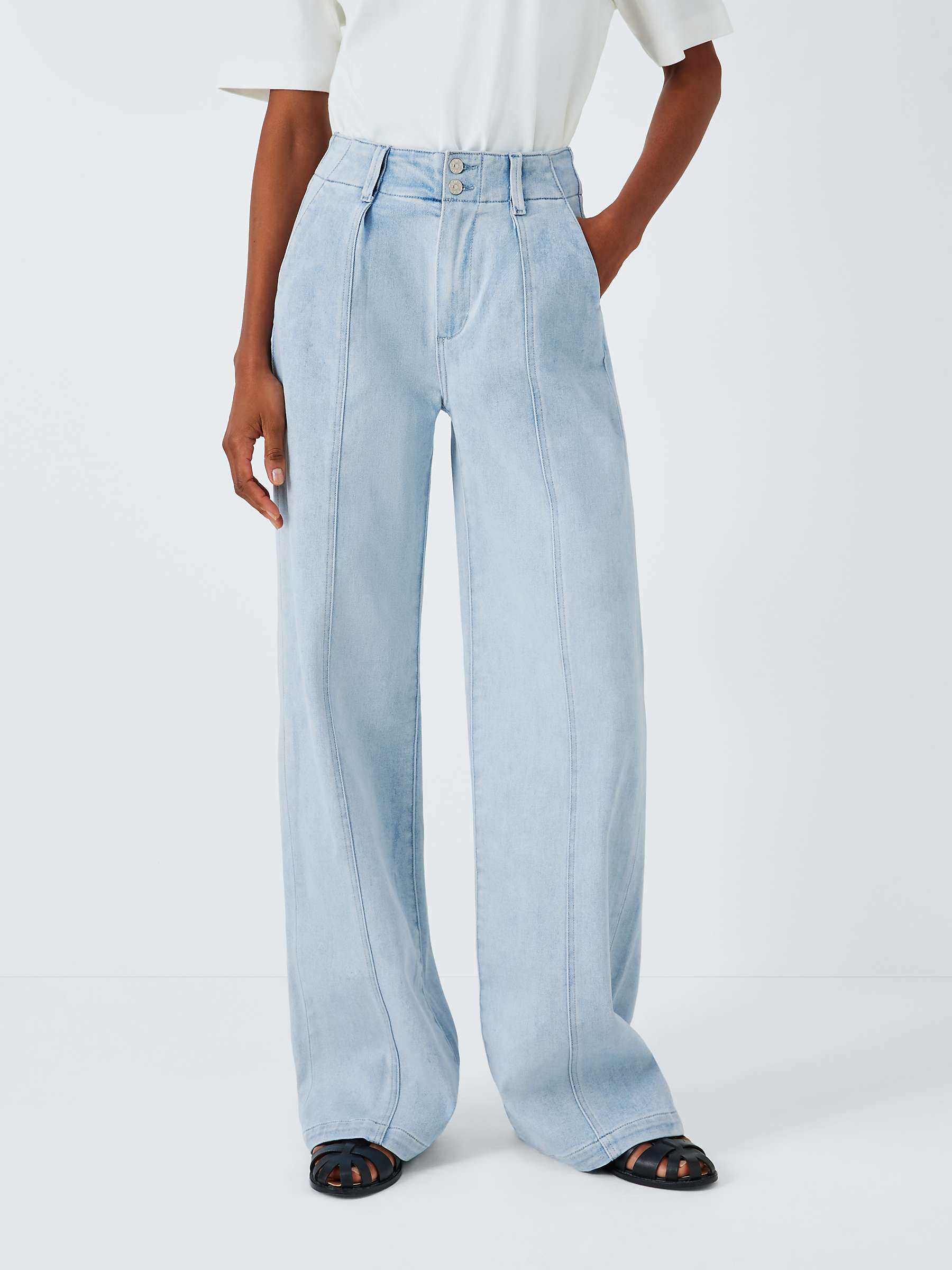 Buy PAIGE Brooklyn High Waist Wide Leg Jeans, Makena Online at johnlewis.com