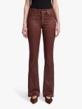 7 For All Mankind Coated Bootcut Jeans, Brown