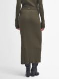 Barbour International Mondale Knit Midi Skirt, Empire Green