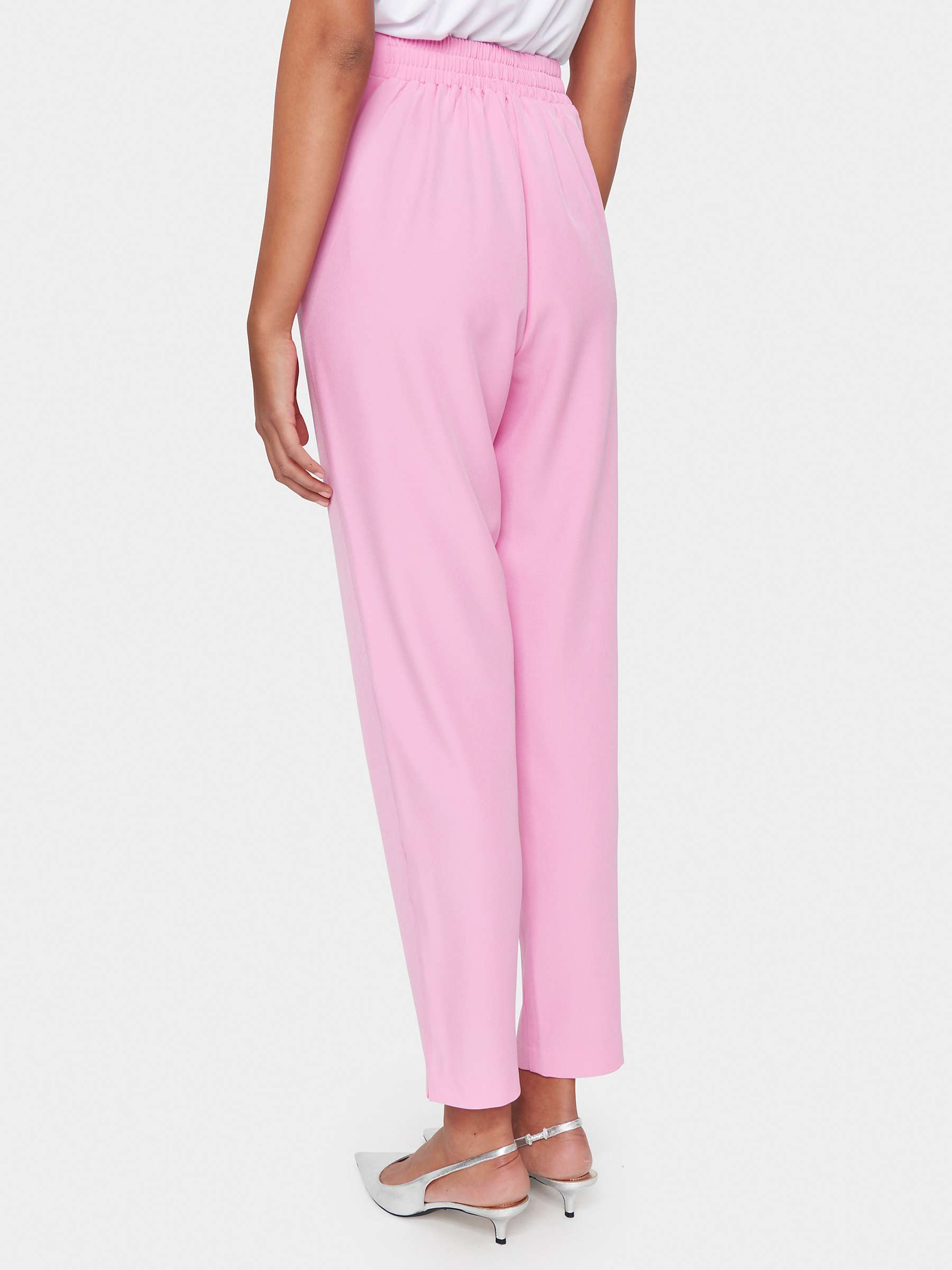 Buy Saint Tropez Celest Elasticated Regular Fit Trousers, Fuchsia Pink Online at johnlewis.com