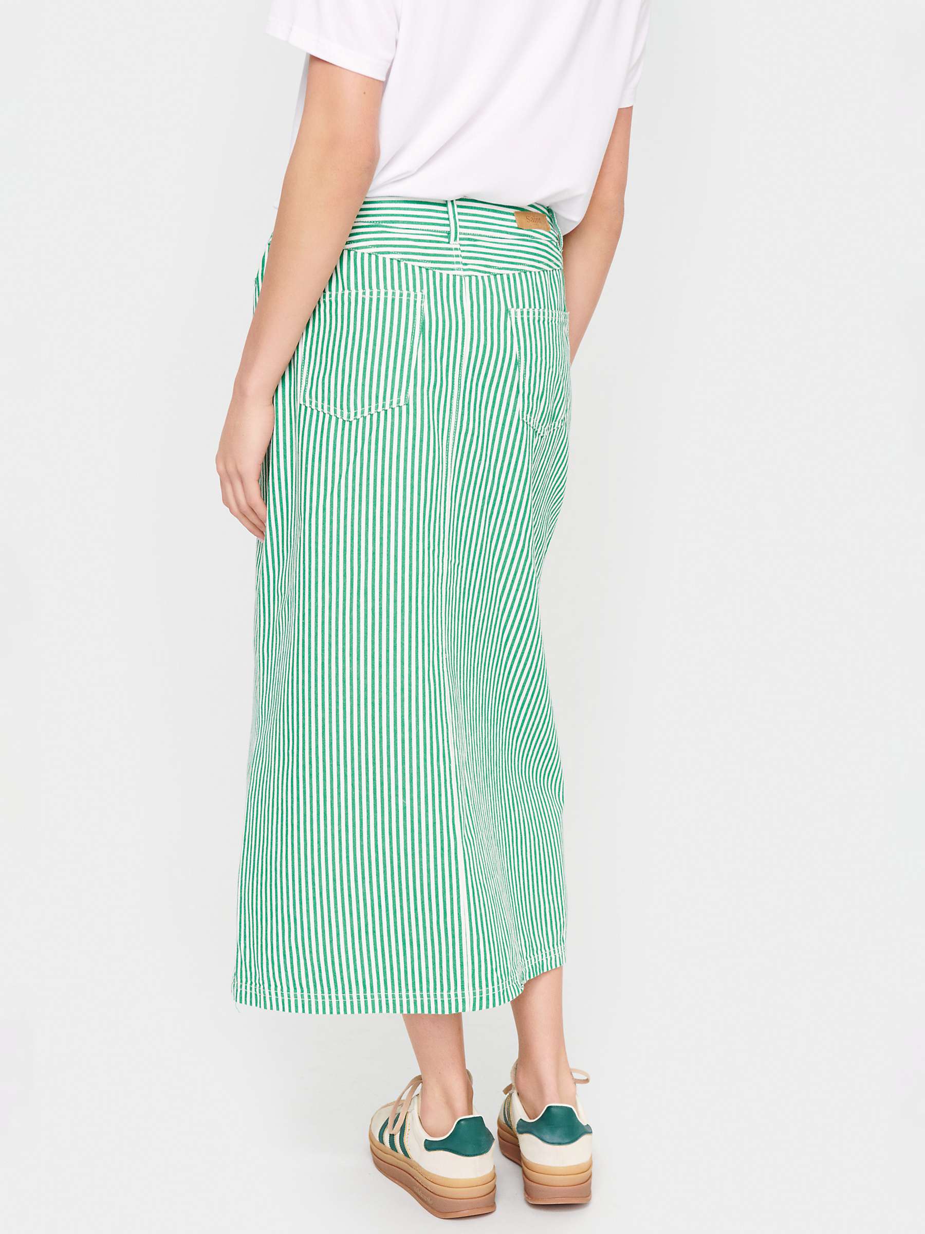 Buy Saint Tropez Ditten High Waisted Striped Maxi Skirt, Jelly Bean Online at johnlewis.com