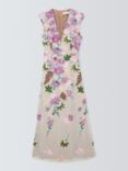 Elliatt Venetian Floral Embroidered Midi Dress, Multi