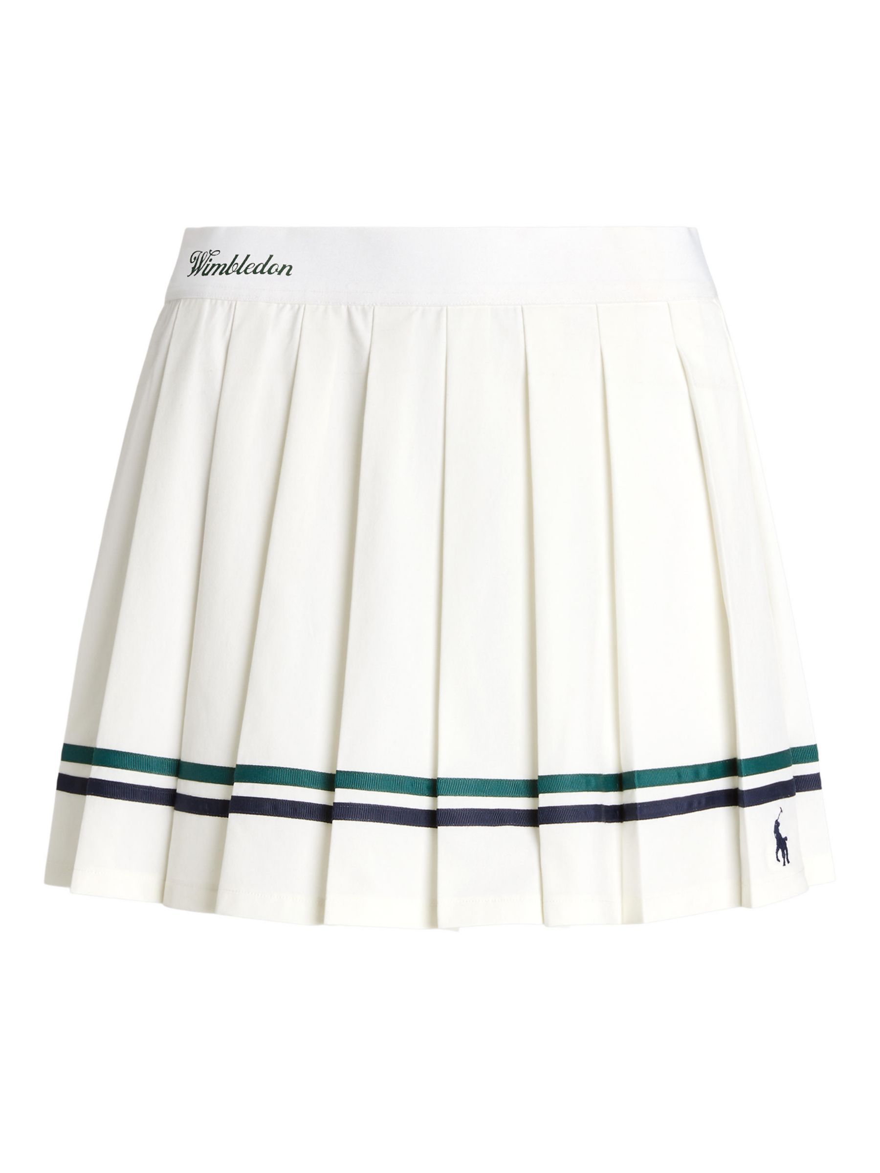 Polo Ralph Lauren Wimbledon Pleated Skirt, Ceramic White, XS