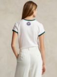Polo Ralph Lauren Wimbledon 2024 Cotton Jersey Ringer T-Shirt, Moss Agate/White