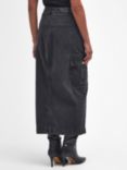 Barbour International Tamsin Denim Midi Skirt, Washed Black