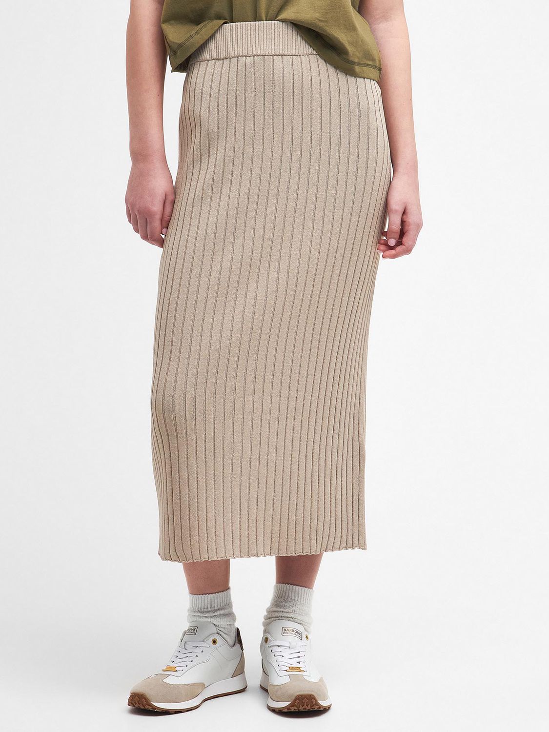 Barbour International  Alicia Knit Midi Skirt, Beige, 8