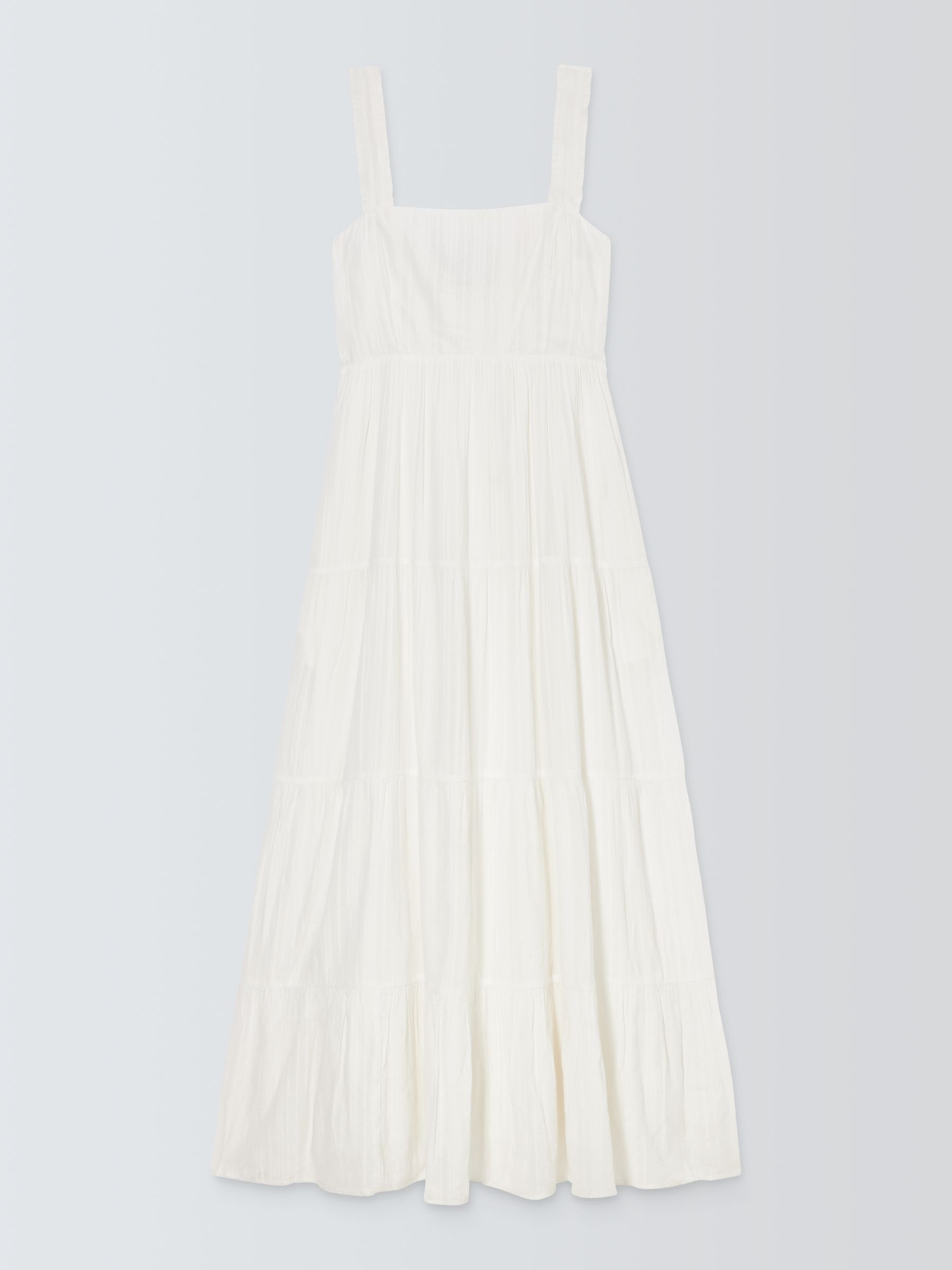 PAIGE Ginseng Tiered Maxi Dress, White, XS