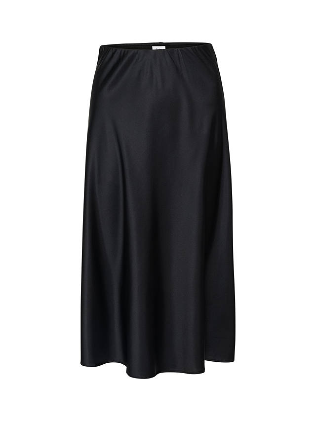Saint Tropez Disa A-line Elastic Waist Midi Skirt, Black