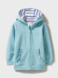 Crew Clothing Kids' Zipped Hoodie, Light Blue